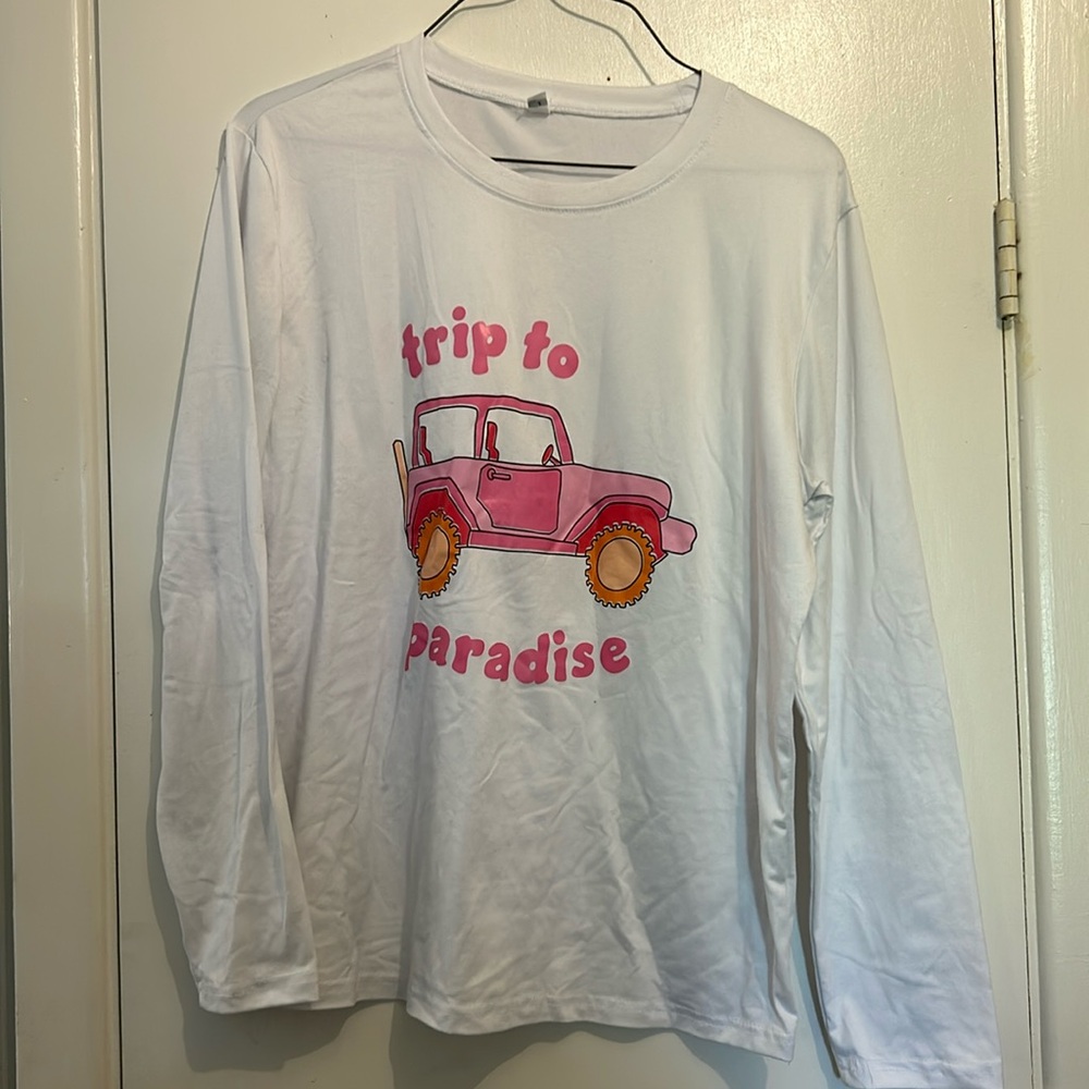 Trip to paradise jeep long sleeve shirt